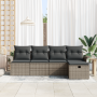 Conjunto de Sofá de Jardín de 5 Piezas con Cojines Gris Poliratan de , Sofás de exterior - Ref: Foro24-3360190, Precio: 348,5...