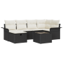 Conjunto de Sofá de Jardín de 7 Piezas con Cojines Ratán Poligonal Negro de , Sofás de exterior - Ref: Foro24-3360218, Precio...