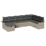 Conjunto de Sofá de Jardín de 8 Piezas con Cojines Gris Claro Poliratán de , Sofás de exterior - Ref: Foro24-3360263, Precio:...