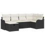 Conjunto de Sofá de Jardín de 6 Piezas con Cojines Negro Poliratán de , Sofás de exterior - Ref: Foro24-3360308, Precio: 401,...
