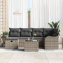 Conjunto de Sofá de Jardín de 7 Piezas con Cojines Gris Poliratán de , Sofás de exterior - Ref: Foro24-3360320, Precio: 445,2...