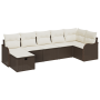 Set de Sofá Modular de Jardín de 7 Piezas con Cojines Marrón Poliratán de , Sofás de exterior - Ref: Foro24-3360329, Precio: ...