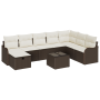 Conjunto de Sofás de Jardín de 9 Piezas con Cojines Ratán Sintético Marrón de , Sofás de exterior - Ref: Foro24-3360369, Prec...