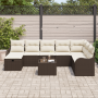 Conjunto de Sofás de Jardín de 9 Piezas con Cojines Ratán Sintético Marrón de , Sofás de exterior - Ref: Foro24-3360369, Prec...