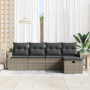 Juego de Sofá de Jardín de 5 Piezas con Cojines Gris Poliratán de , Sofás de exterior - Ref: Foro24-3360390, Precio: 342,05 €...