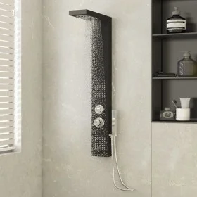 Black Aluminum Shower Panel System by vidaXL, Jet nozzles for bathtubs and showers - Ref: Foro24-151416, Price: 155,33 €, Dis...