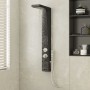 Duschpaneelsystem aus schwarzem Aluminium von vidaXL, Strahldüsen für Badewannen und Duschen - Ref: Foro24-151416, Preis: 158...