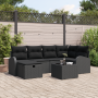 Conjunto de Sofá de Jardín de 7 Piezas con Cojines de Ratán Sintético Negro | Foro24.es | Tu tienda online para hogar, jardín y más Foro24.es