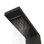 Duschpaneelsystem aus schwarzem Aluminium von vidaXL, Strahldüsen für Badewannen und Duschen - Ref: Foro24-151416, Preis: 158...