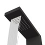 Duschpaneelsystem aus schwarzem Aluminium von vidaXL, Strahldüsen für Badewannen und Duschen - Ref: Foro24-151416, Preis: 158...