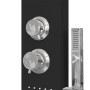 Duschpaneelsystem aus schwarzem Aluminium von vidaXL, Strahldüsen für Badewannen und Duschen - Ref: Foro24-151416, Preis: 158...