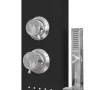 Duschpaneelsystem aus schwarzem Aluminium von vidaXL, Strahldüsen für Badewannen und Duschen - Ref: Foro24-151416, Preis: 155...