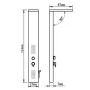 Duschpaneelsystem aus schwarzem Aluminium von vidaXL, Strahldüsen für Badewannen und Duschen - Ref: Foro24-151416, Preis: 155...