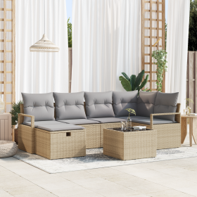 Comprar Set de Sofás de Jardín de 7 Piezas con