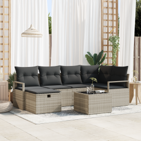 Comprar Juego de Sofá de Jardín de 7 piezas con
