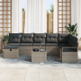 Conjunto de Sofá de Jardín de 9 Piezas con Cojines Gris de Ratán Sintético de , Sofás de exterior - Ref: Foro24-3360570, Prec...