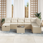 Juego de Sofás de Jardín de 9 Piezas con Cojines Beige Poliratán de , Sofás de exterior - Ref: Foro24-3360572, Precio: 651,60...