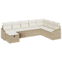 Set de sofá de jardín de 8 piezas con cojines Beige Ratán Polipropileno de , Sofás de exterior - Ref: Foro24-3360662, Precio:...