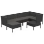 7-teiliges Gartenmöbel-Set und schwarze synthetische Rattankissen von vidaXL, Gartensets - Ref: Foro24-3094409, Preis: 484,17...