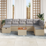 Conjunto de Sofá de Jardín de 9 Piezas con Cojines Beige de Ratán Polímero de , Sofás de exterior - Ref: Foro24-3360885, Prec...