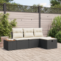 Conjunto de Sofás de Jardín de 4 Piezas con Cojines Negro Poliratán de , Sofás de exterior - Ref: Foro24-3360946, Precio: 319...