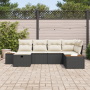 Conjunto de Sofá de Jardín de 6 Piezas con Cojines Negro Poliratán de , Sofás de exterior - Ref: Foro24-3360961, Precio: 439,...