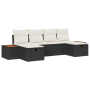 Conjunto de Sofá de Jardín de 6 Piezas con Cojines Negro de Poliratán de , Sofás de exterior - Ref: Foro24-3360981, Precio: 4...