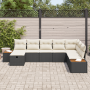 Conjunto de Sofá de Jardín de 8 Piezas con Cojines Negro de Ratán de Polietileno de , Sofás de exterior - Ref: Foro24-3360986...