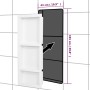 Duschnische mit 3 mattgrauen Fächern 41x99x9 cm von vidaXL, Duschwände und Duschwände - Ref: Foro24-151399, Preis: 105,17 €, ...