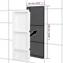 Shower niche with 3 matte gray compartments 41x99x9 cm by vidaXL, Shower walls and screens - Ref: Foro24-151399, Price: 120,4...
