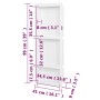 Shower niche with 3 matte gray compartments 41x99x9 cm by vidaXL, Shower walls and screens - Ref: Foro24-151399, Price: 105,1...