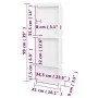 Shower niche with 3 matte gray compartments 41x99x9 cm by vidaXL, Shower walls and screens - Ref: Foro24-151399, Price: 120,4...