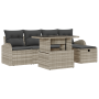 Conjunto de sofá de jardín de 6 piezas con cojines gris claro de poliratán de , Sofás de exterior - Ref: Foro24-3361081, Prec...