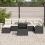 Conjunto de Sofá de Jardín de 8 Piezas con Cojines Negro Poliratán de de , Sofás de exterior - Ref: Foro24-3361096, Precio: 5...