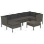 7-teiliges Gartenmöbel-Set und graue synthetische Rattankissen von vidaXL, Gartensets - Ref: Foro24-3094410, Preis: 510,91 €,...