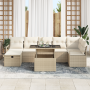 Set de Sofá de Jardín con Cojines de 8 Piezas Beige de Poliratán de , Sofás de exterior - Ref: Foro24-3361140, Precio: 617,17...