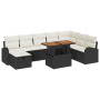 Conjunto de Sofá de Jardín de 9 Piezas con Cojines Negro Poliratán de , Sofás de exterior - Ref: Foro24-3361313, Precio: 581,...