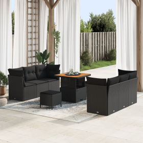 Comprar Juego de Sofá de Jardín de 9 Piezas con