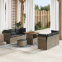 Set de Sofá de Jardín de 9 Piezas con Cojines Gris Poliratán Acacia | Foro24.es | Tu tienda online para hogar, jardín y más Foro24.es