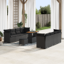 Conjunto de Sofá de Jardín de 11 Piezas con Cojines Negro Poliratán Acacia de , Sofás de exterior - Ref: Foro24-3361459, Prec...