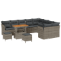 Conjunto de Sofás de Jardín de 12 Piezas con Cojines Gris Poliratán Acacia de , Sofás de exterior - Ref: Foro24-3361528, Prec...