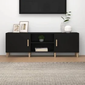 Schwarzer TV-Schrank aus Sperrholz, 150 x 30 x 50 cm von vidaXL, TV-Möbel - Ref: Foro24-812619, Preis: 94,16 €, Rabatt: %