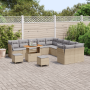 Conjunto de Sofá de Jardín de 13 Piezas con Cojines Beige de Poliratán y Acacia de , Sofás de exterior - Ref: Foro24-3361547,...