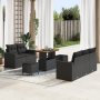 Conjunto de Sofás de Jardín de 8 Piezas con Cojines de Ratán Sintético Negro de , Sofás de exterior - Ref: Foro24-3361559, Pr...