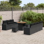 Juego de Sofás de Jardín de 10 Piezas con Cojines Negro Poliratán Acacia de , Sofás de exterior - Ref: Foro24-3361574, Precio...