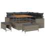 Conjunto de Sofás de Jardín de 8 Piezas con Cojines Gris Poliratán Acacia de , Sofás de exterior - Ref: Foro24-3361608, Preci...