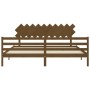 Honey brown solid wood bed frame and headboard 200x200 cm by vidaXL, Beds and slatted bases - Ref: Foro24-3195309, Price: 175...