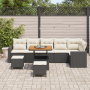 Conjunto de Sofá de Jardín de 9 Piezas con Cojines Negro Ratán Sintético Acacia de , Sofás de exterior - Ref: Foro24-3361630,...
