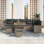 Conjunto de Sofá de Jardín de 9 Piezas con Cojines Gris Poliratán Acacia de , Sofás de exterior - Ref: Foro24-3361638, Precio...