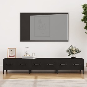 Schwarzer TV-Schrank aus Sperrholz, 150 x 34,5 x 30 cm von vidaXL, TV-Möbel - Ref: Foro24-812646, Preis: 72,76 €, Rabatt: %